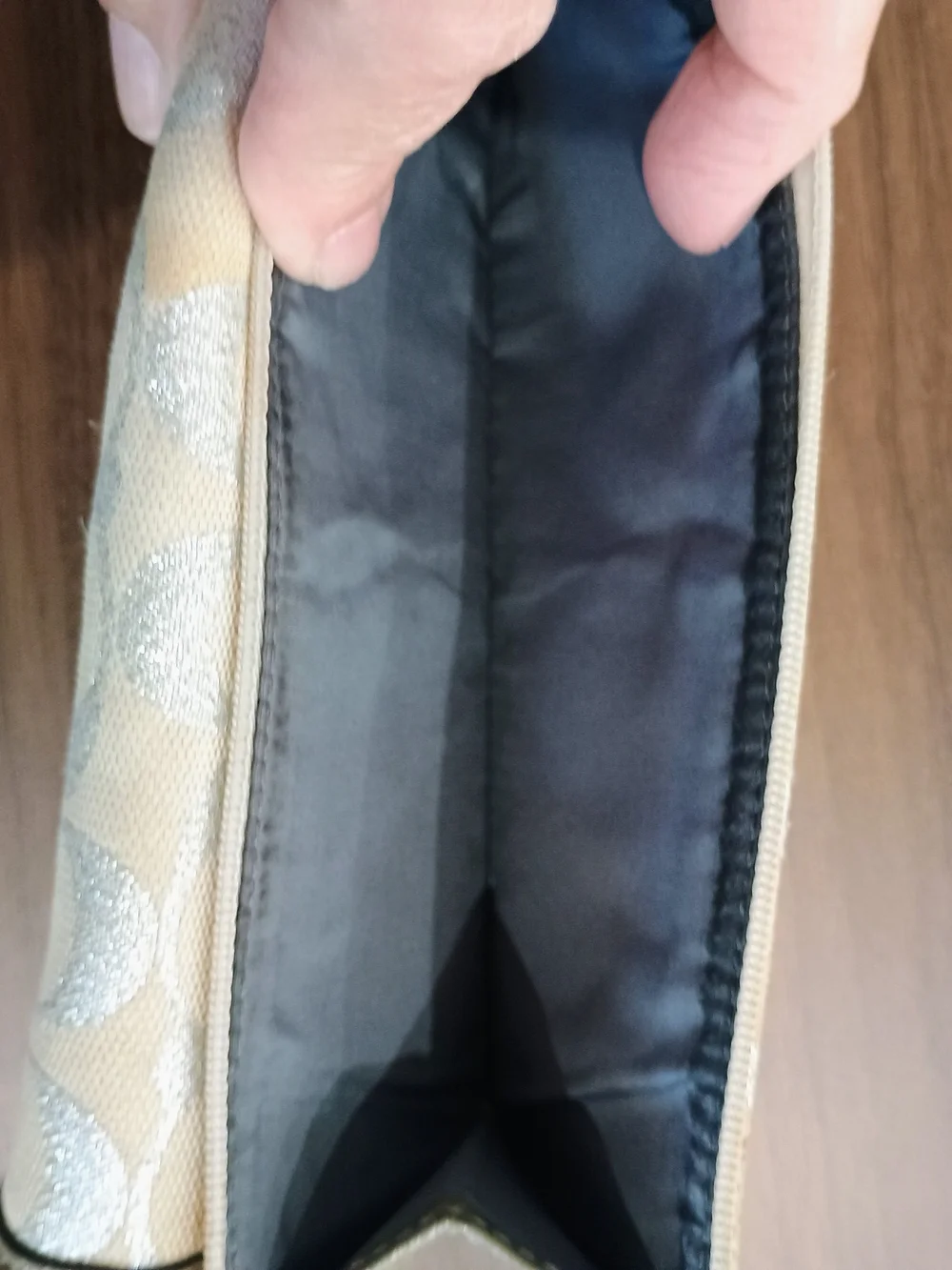 Coach Pre Loved Vintage Metallic Trifold Wallet